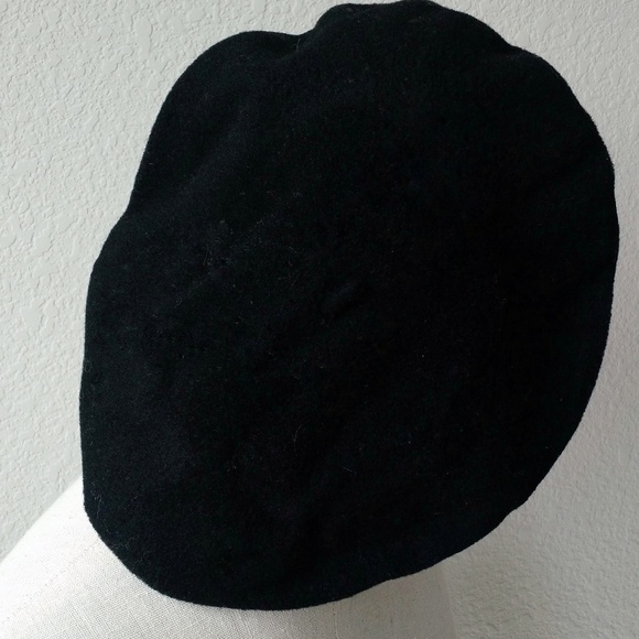 FRENCH BERET Black Wool Vintage Retro Hat Beatnik Jazz Men’s Streetwear - Picture 6 of 9